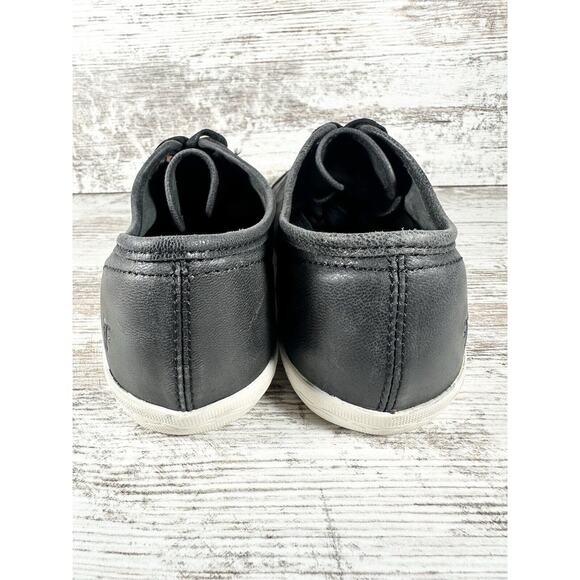Women's Frye Mindy Low Black Leather Lace Up Sneakers Sz 7M - Picture 5 of 12